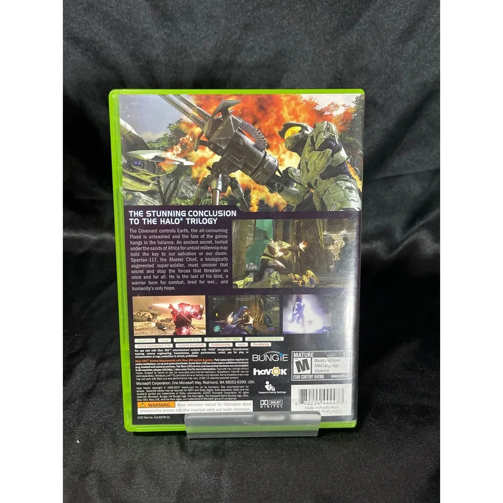 Halo 3 Xbox 360‎ Microsoft Bungie 2007 First Person Shooter Video Game CIB